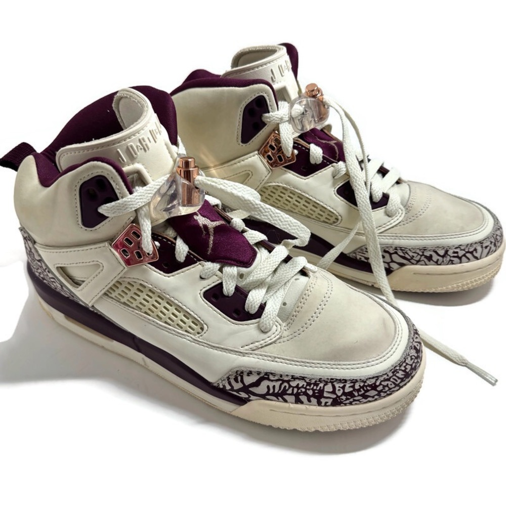 NIKE AIR JORDAN SPIZIKE WHITE BORDEAUX SNEAKERS